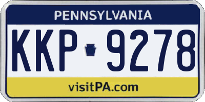 PA license plate KKP9278