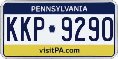 PA license plate KKP9290