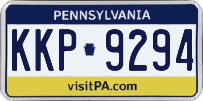 PA license plate KKP9294