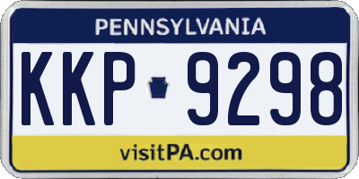 PA license plate KKP9298