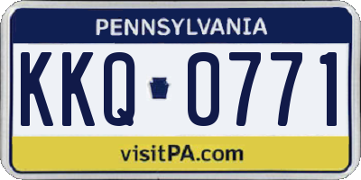 PA license plate KKQ0771
