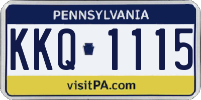 PA license plate KKQ1115