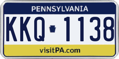 PA license plate KKQ1138