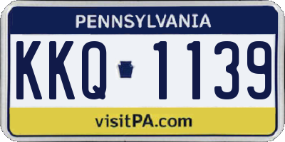 PA license plate KKQ1139