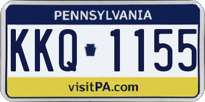 PA license plate KKQ1155