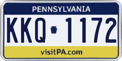 PA license plate KKQ1172