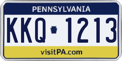 PA license plate KKQ1213