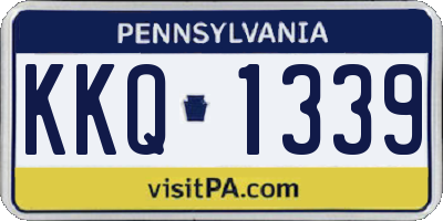 PA license plate KKQ1339