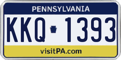 PA license plate KKQ1393