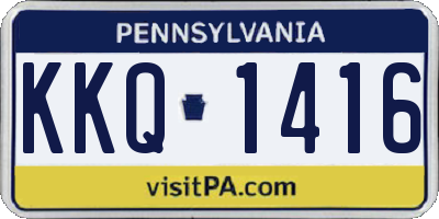 PA license plate KKQ1416