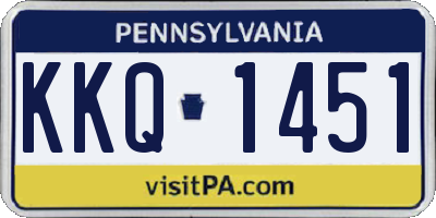 PA license plate KKQ1451