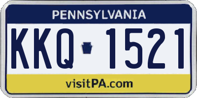 PA license plate KKQ1521