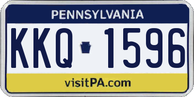 PA license plate KKQ1596