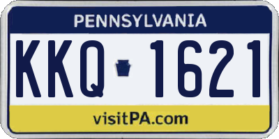 PA license plate KKQ1621
