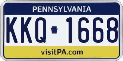 PA license plate KKQ1668