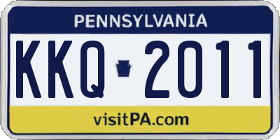 PA license plate KKQ2011