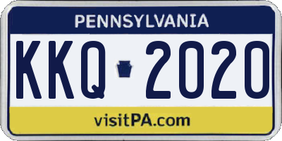 PA license plate KKQ2020