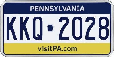 PA license plate KKQ2028
