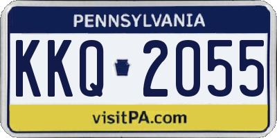 PA license plate KKQ2055