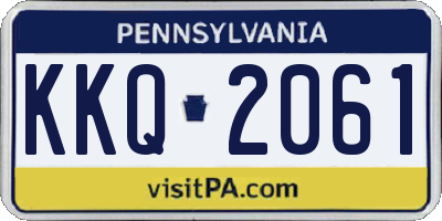 PA license plate KKQ2061