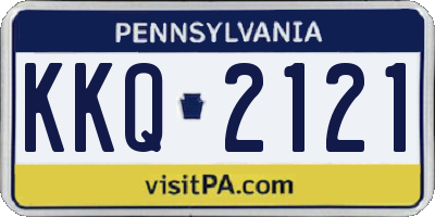 PA license plate KKQ2121