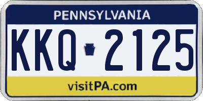 PA license plate KKQ2125