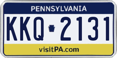 PA license plate KKQ2131