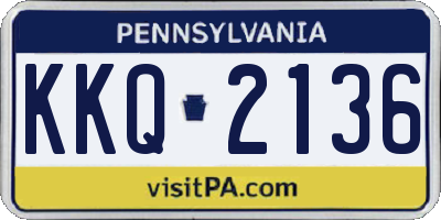 PA license plate KKQ2136
