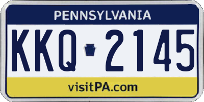 PA license plate KKQ2145