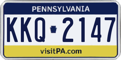 PA license plate KKQ2147