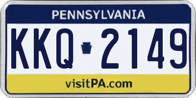 PA license plate KKQ2149