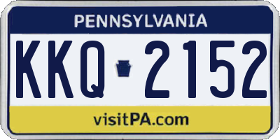 PA license plate KKQ2152
