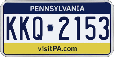 PA license plate KKQ2153