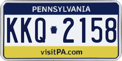 PA license plate KKQ2158