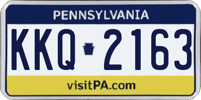 PA license plate KKQ2163