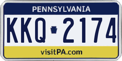 PA license plate KKQ2174