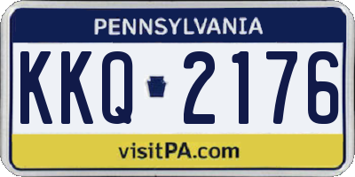 PA license plate KKQ2176