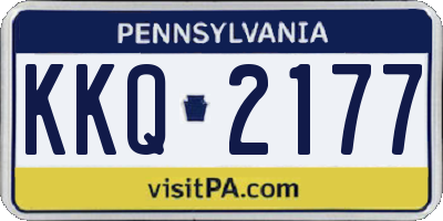 PA license plate KKQ2177
