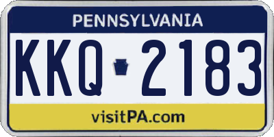 PA license plate KKQ2183