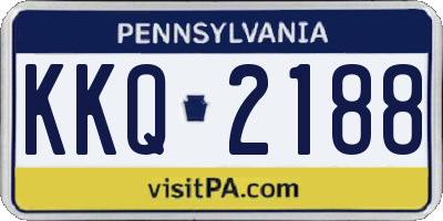 PA license plate KKQ2188