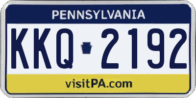 PA license plate KKQ2192