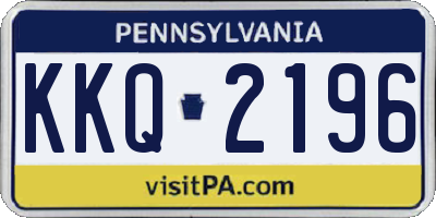 PA license plate KKQ2196