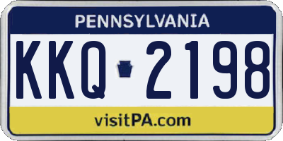 PA license plate KKQ2198