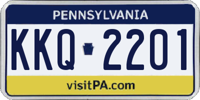 PA license plate KKQ2201
