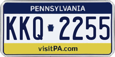 PA license plate KKQ2255