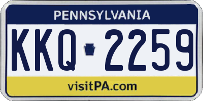 PA license plate KKQ2259