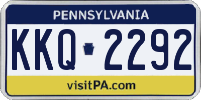 PA license plate KKQ2292