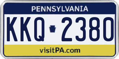 PA license plate KKQ2380