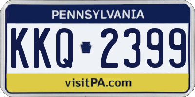 PA license plate KKQ2399