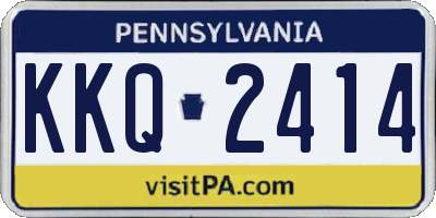 PA license plate KKQ2414